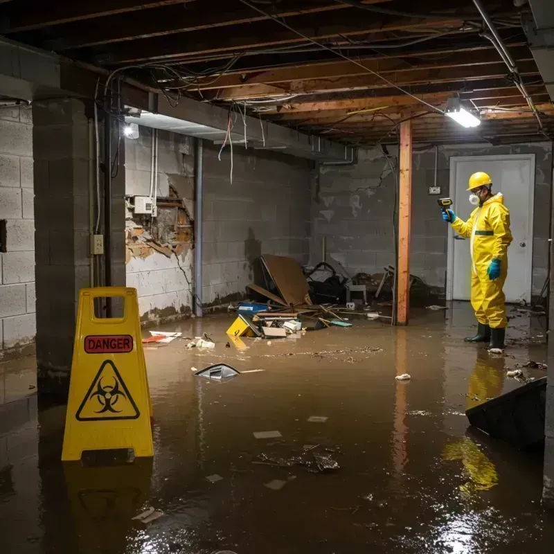 Flooded Basement Electrical Hazard in Lebanon, KY Property